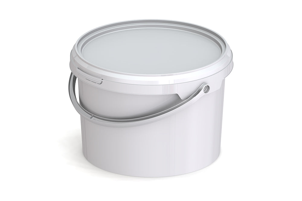 Umweltfreundlicher 3,00L Kunststoffeimer aus recycelbarem Polypropylen mit Tragebügel, Originalitätsverschluss, stapelbar, 100% recycelbar - SANDAU