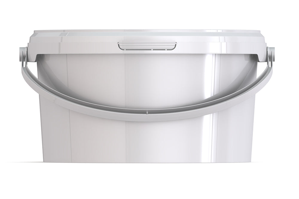 Umweltfreundlicher 3,60L Kunststoffeimer aus recycelbarem Polypropylen mit Tragebügel, Originalitätsverschluss, stapelbar, 100% recycelbar - SANDAU