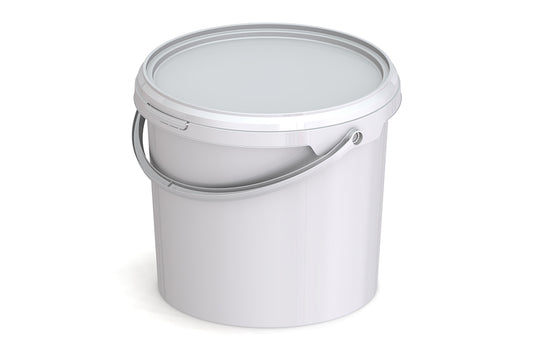 Umweltfreundlicher 3,90L Kunststoffeimer aus recycelbarem Polypropylen mit Tragebügel, Originalitätsverschluss, stapelbar, 100% recycelbar - SANDAU