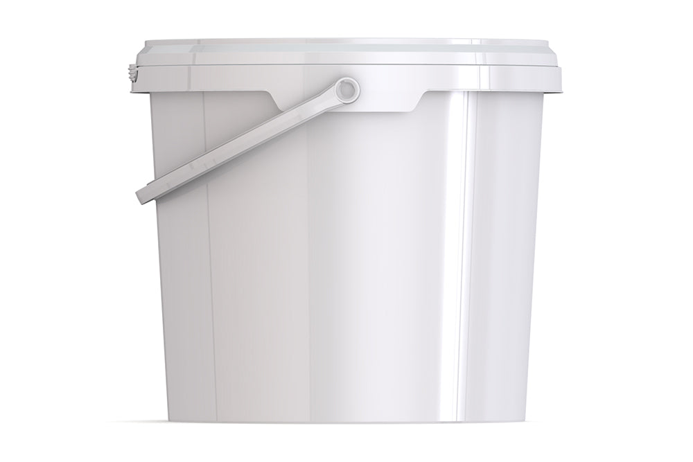 Umweltfreundlicher 3,90L Kunststoffeimer aus recycelbarem Polypropylen mit Tragebügel, Originalitätsverschluss, stapelbar, 100% recycelbar - SANDAU