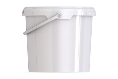 Umweltfreundlicher 3,90L Kunststoffeimer aus recycelbarem Polypropylen mit Tragebügel, Originalitätsverschluss, stapelbar, 100% recycelbar - SANDAU
