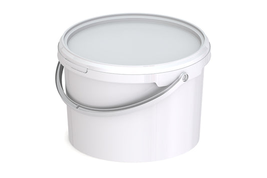 Umweltfreundlicher 4,6L Kunststoffeimer aus recycelbarem Polypropylen mit Tragebügel, Originalitätsverschluss, stapelbar, 100% recycelbar - SANDAU