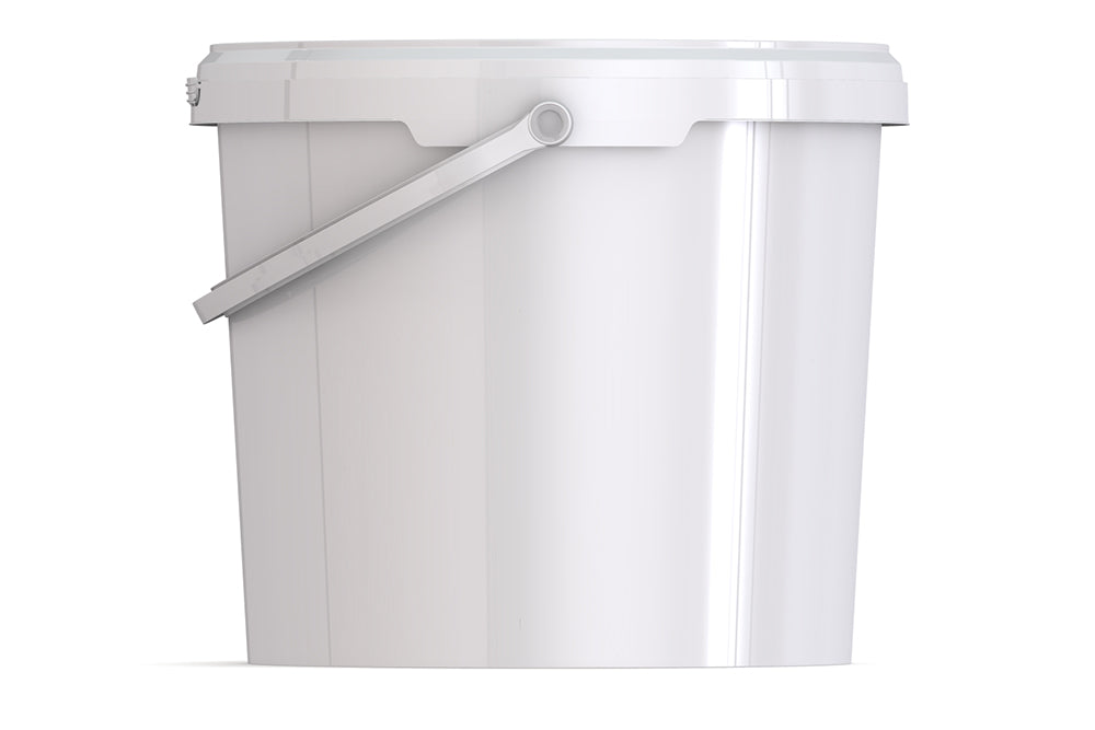 Umweltfreundlicher 5,4L Kunststoffeimer aus recycelbarem Polypropylen mit Tragebügel, Originalitätsverschluss, stapelbar, 100% recycelbar - SANDAU