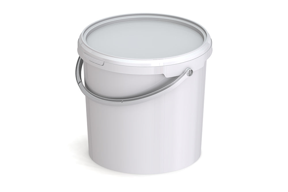 Umweltfreundlicher 6,20L Kunststoffeimer aus recycelbarem Polypropylen mit Tragebügel, Originalitätsverschluss, stapelbar, 100% recycelbar - SANDAU