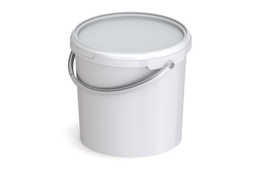 Umweltfreundlicher 6,20L Kunststoffeimer aus recycelbarem Polypropylen mit Tragebügel, Originalitätsverschluss, stapelbar, 100% recycelbar - SANDAU