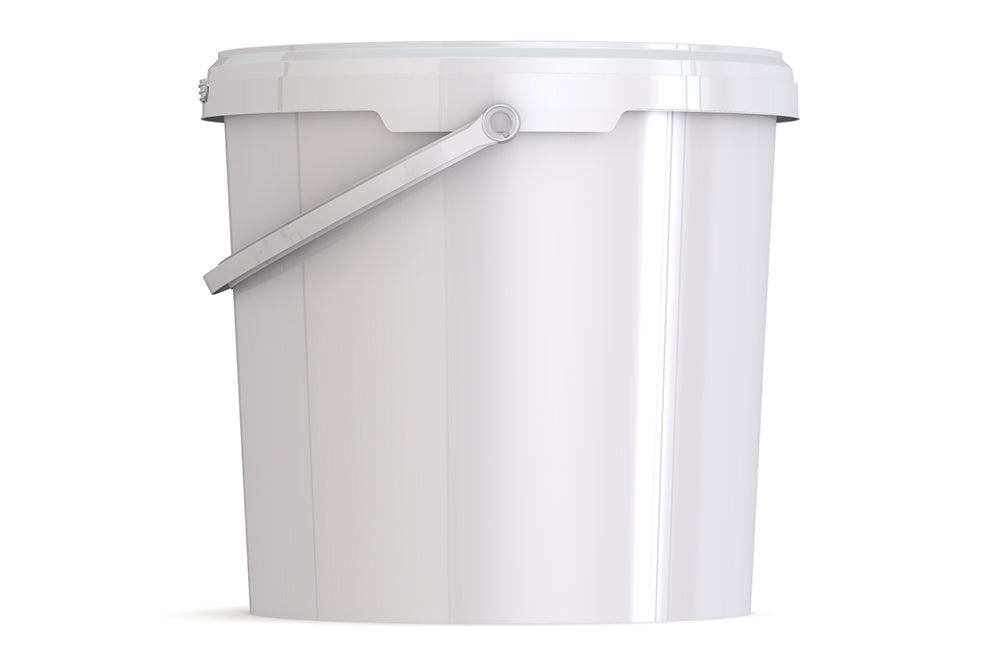 Umweltfreundlicher 6,20L Kunststoffeimer aus recycelbarem Polypropylen mit Tragebügel, Originalitätsverschluss, stapelbar, 100% recycelbar - SANDAU