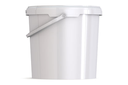 Umweltfreundlicher 6,20L Kunststoffeimer aus recycelbarem Polypropylen mit Tragebügel, Originalitätsverschluss, stapelbar, 100% recycelbar - SANDAU