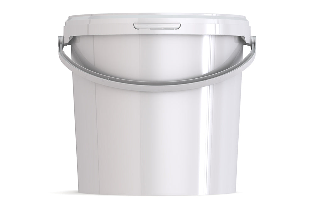 Umweltfreundlicher 6,20L Kunststoffeimer aus recycelbarem Polypropylen mit Tragebügel, Originalitätsverschluss, stapelbar, 100% recycelbar - SANDAU