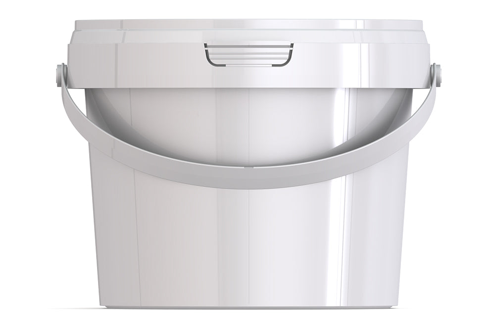 Umweltfreundlicher 900ml Kunststoffeimer aus recycelbarem Polypropylen mit Tragebügel, Originalitätsverschluss, stapelbar, 100% recycelbar - SANDAU