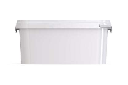 Umweltfreundlicher, rechteckiger 3,1L Kunststoffeimer aus recycelbarem Polypropylen mit Tragebügel, Originalitätsverschluss, stapelbar, 100% recycelbar - SANDAU