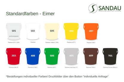 SANDAU_Kunststoffeimer_17,7_Liter_Lebensmittelecht_Originalitaetsverschluss_recycelbar_rund_Metallbügel + Griffrolle